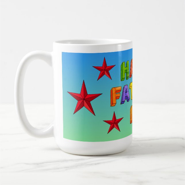 Happy Father's Day Star Coffee Mug (Left)