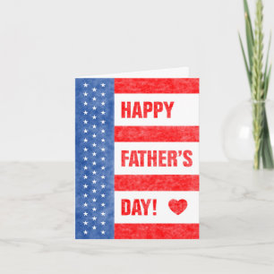 Happy Father's Day Stars and Stripes (4.5x6) Card