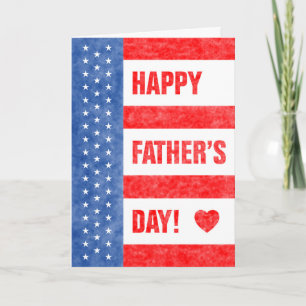 Happy Father's Day Stars and Stripes (5x7) Card