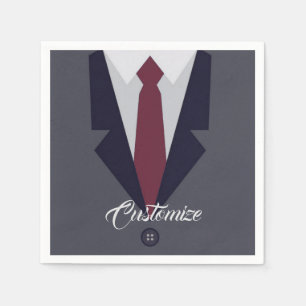 Happy Father's Day Suit Paper Napkins