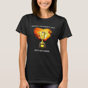 Happy Fathers Day Sunset Best Dad Award T-Shirt