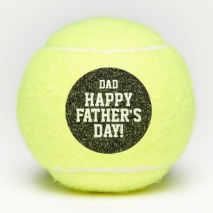 Happy Father's Day tennis balls gift with name