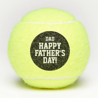 Happy Father's Day tennis balls gift with name