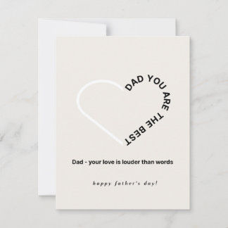 Happy father's day thank you card