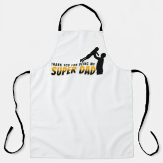 Happy Father's Day Thank You My Super Dad Apron