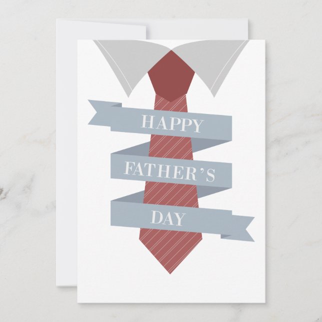 Happy Fathers Day Tie Holiday Card (Front)