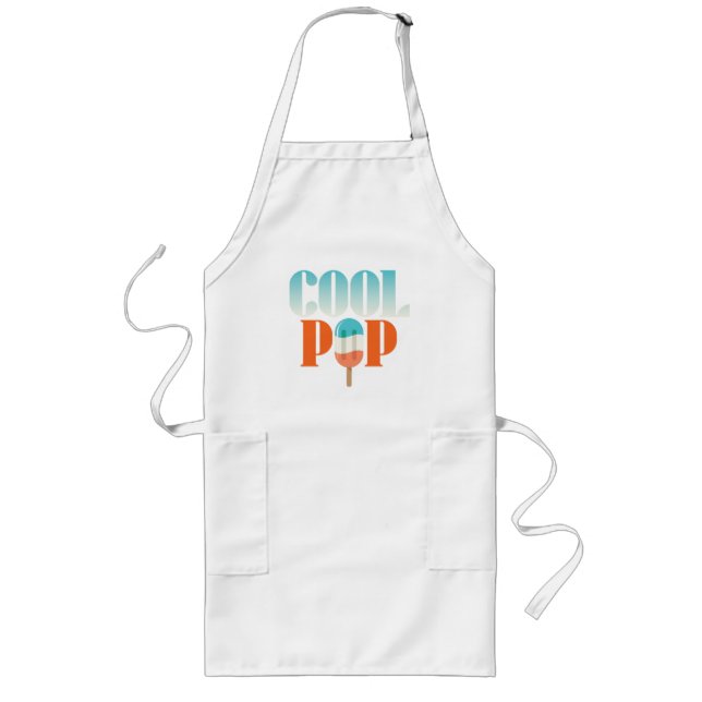 Happy Father's Day to a Cool Pop for Great Dads Long Apron (Front)