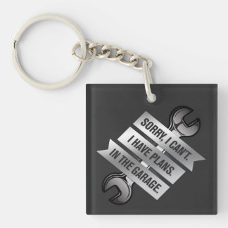 Happy Father's Day to Dad Who Works in the Garage Key Ring