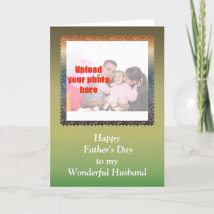 Happy Father's Day to Husband from Wife add photo Card