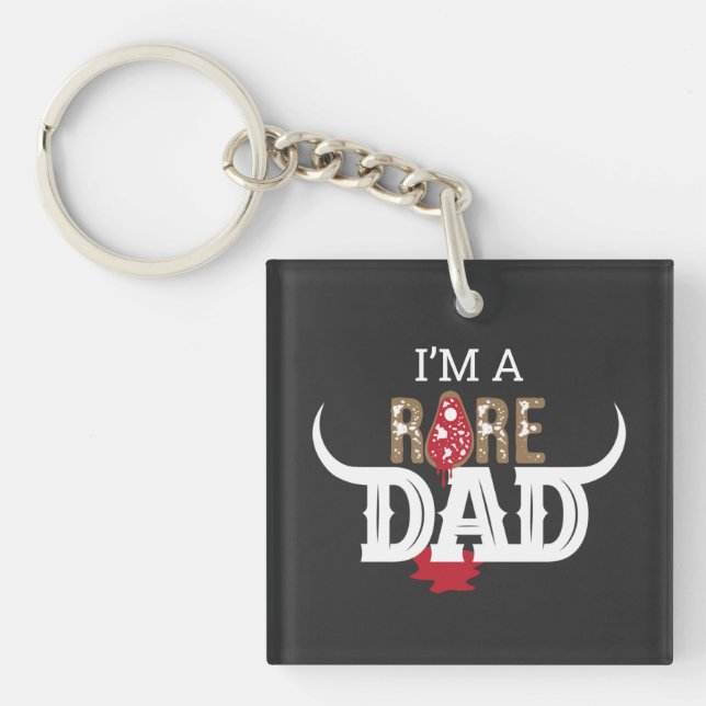 Happy Father's Day to Meat Loving Dads Key Ring (Front)