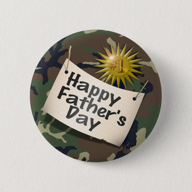 Happy Fathers Day to  my #1 Dad ! 6 Cm Round Badge (Front)