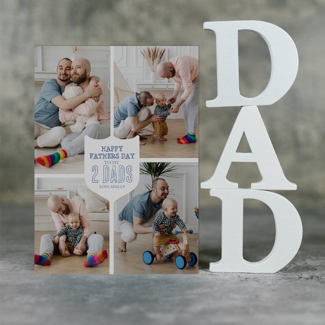 Happy Fathers Day To My 2 Dads | Photo Holiday Card (Creator Uploaded)