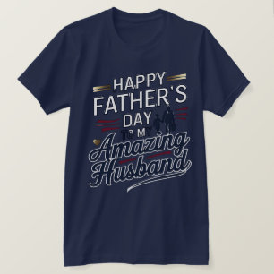 Happy Father's Day to My Amazing Husband – Elegant T-Shirt