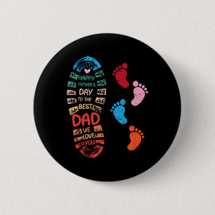 Happy Fathers Day To The Best Dad Family Matching  6 Cm Round Badge