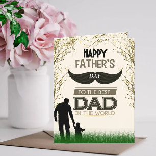Happy Fathers Day to the Best Dad in the World  Holiday Card