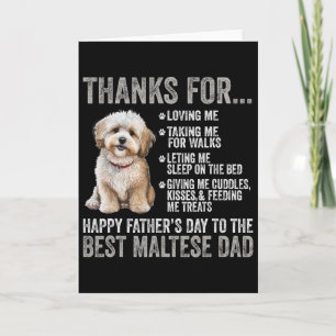 Happy Fathers Day To The Best Maltese Dad - Maltes Card