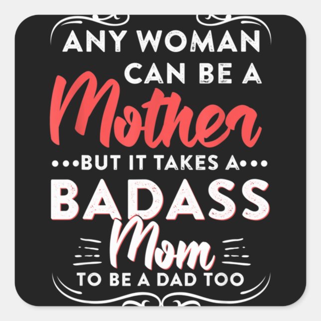 Happy Father's Day To The Best Single Mum Square Sticker (Front)