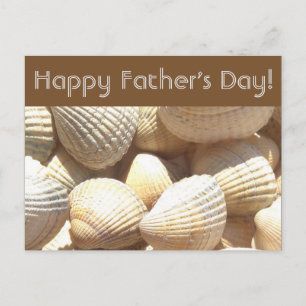 Happy Father's Day Tropical Sunny Exotic Sea Shell Postcard