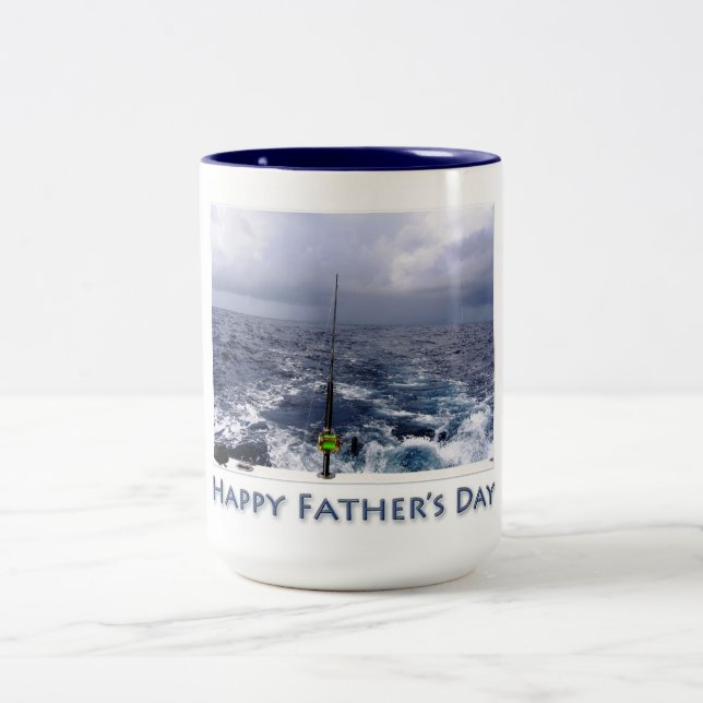 Happy Father's Day Two-Tone Coffee Mug (Center)