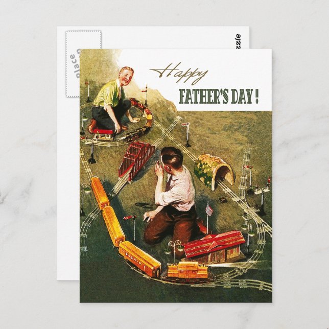 Happy Father's Day. Vintage Art  Postcard (Front/Back)