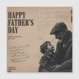 Happy Father's Day Vintage Letter and Grandpa