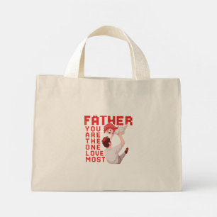 Happy Father's Day Vintage Letter and Grandpa Mini Tote Bag