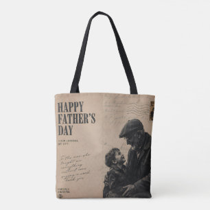 Happy Father's Day Vintage Letter and Grandpa  Tote Bag