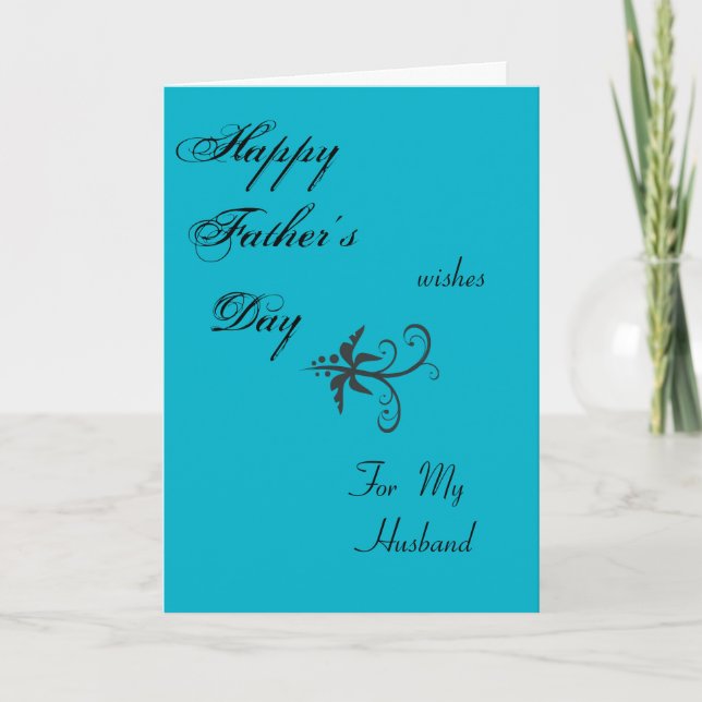 Happy Father's Day wishes "for husband"a Card (Front)
