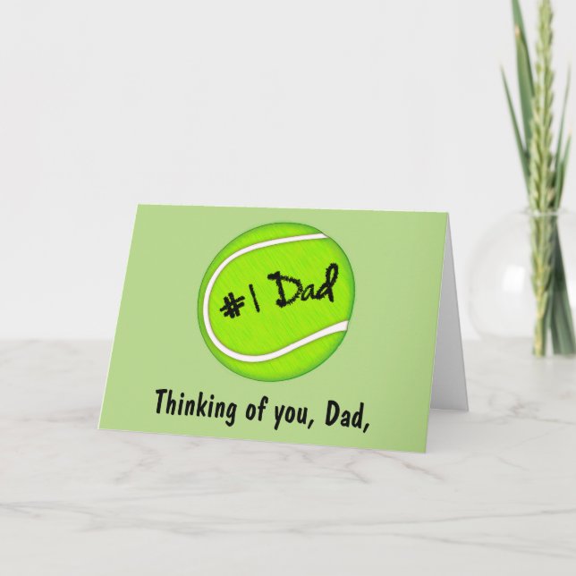 Happy Father's Day with Tennis Ball Card (Front)