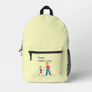 Happy Father's Day yellow  Printed Backpack
