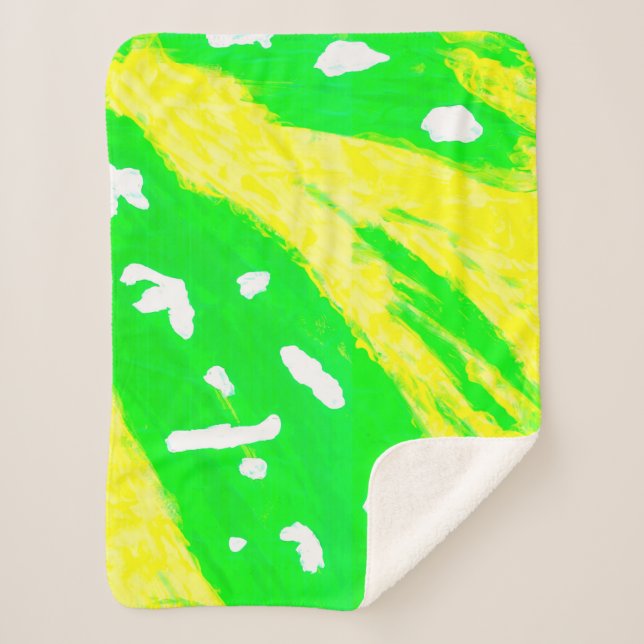 Happy Feeling Sherpa Blanket (Front)