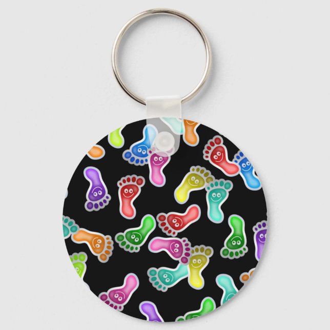 Happy Feet Wallpaper Key Ring (Front)
