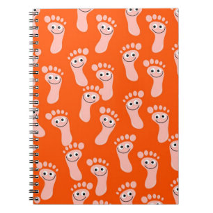 Happy Feet Wallpaper Spiral Notebook