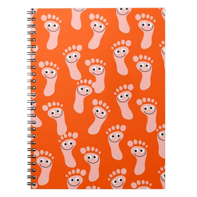 Happy Feet Wallpaper Spiral Notebook (Front)