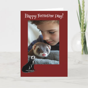 Happy Ferretine's Day Ferret Valentine Holiday Card