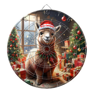 Happy Festive Alpaca Christmas,  Dartboard