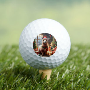Happy Festive Alpaca Christmas, Golf Balls