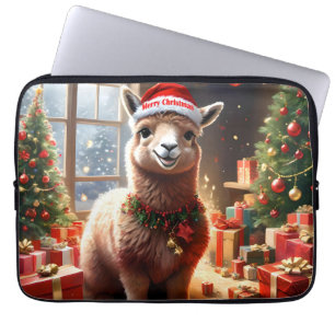 Happy Festive Alpaca Christmas,  Laptop Sleeve