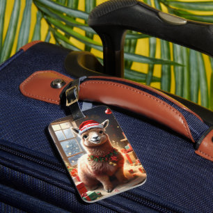 Happy Festive Alpaca Christmas,  Luggage Tag