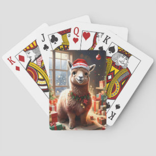 Happy Festive Alpaca Christmas,  Playing Cards
