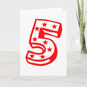 Happy Fifth 5  Birthday Shirt Card