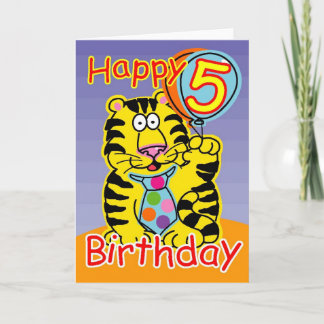 Happy fifth birthday card