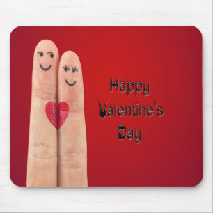 Happy Fingers Valentines Day Mouse Pad
