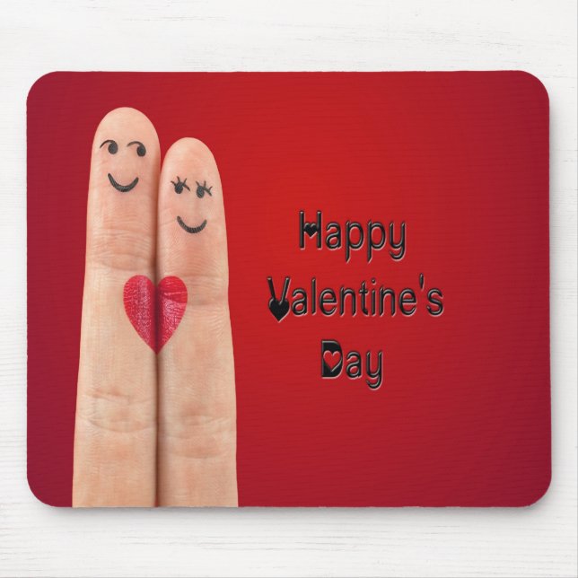 Happy Fingers Valentines Day Mouse Pad (Front)