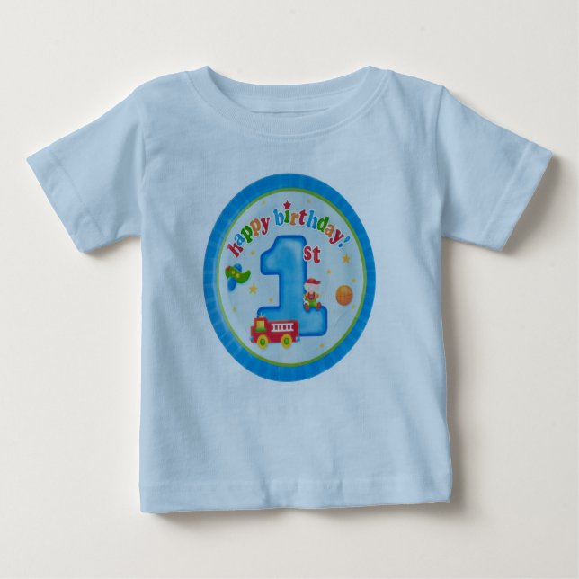 happy first birthday baby T-Shirt (Front)