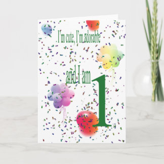 Happy First Birthday Card