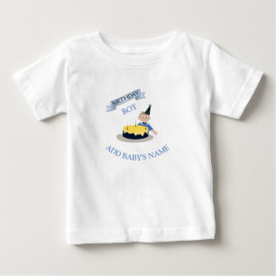  Happy First Birthday Cute Baby Boy Customised  T-Shirt