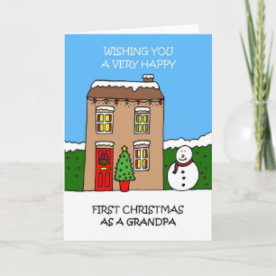 Happy First Christmas as a Grandpa Holiday Card