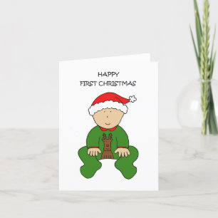 Happy First Christmas for Baby Holiday Card
