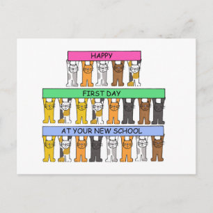 Happy First Day at Your New School Postcard